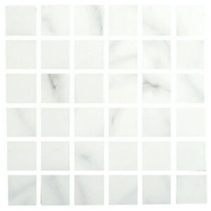 Square Mesh Calacatta Grey Matte 12x12