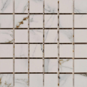 Square Mesh Carrara White Matte 12x12